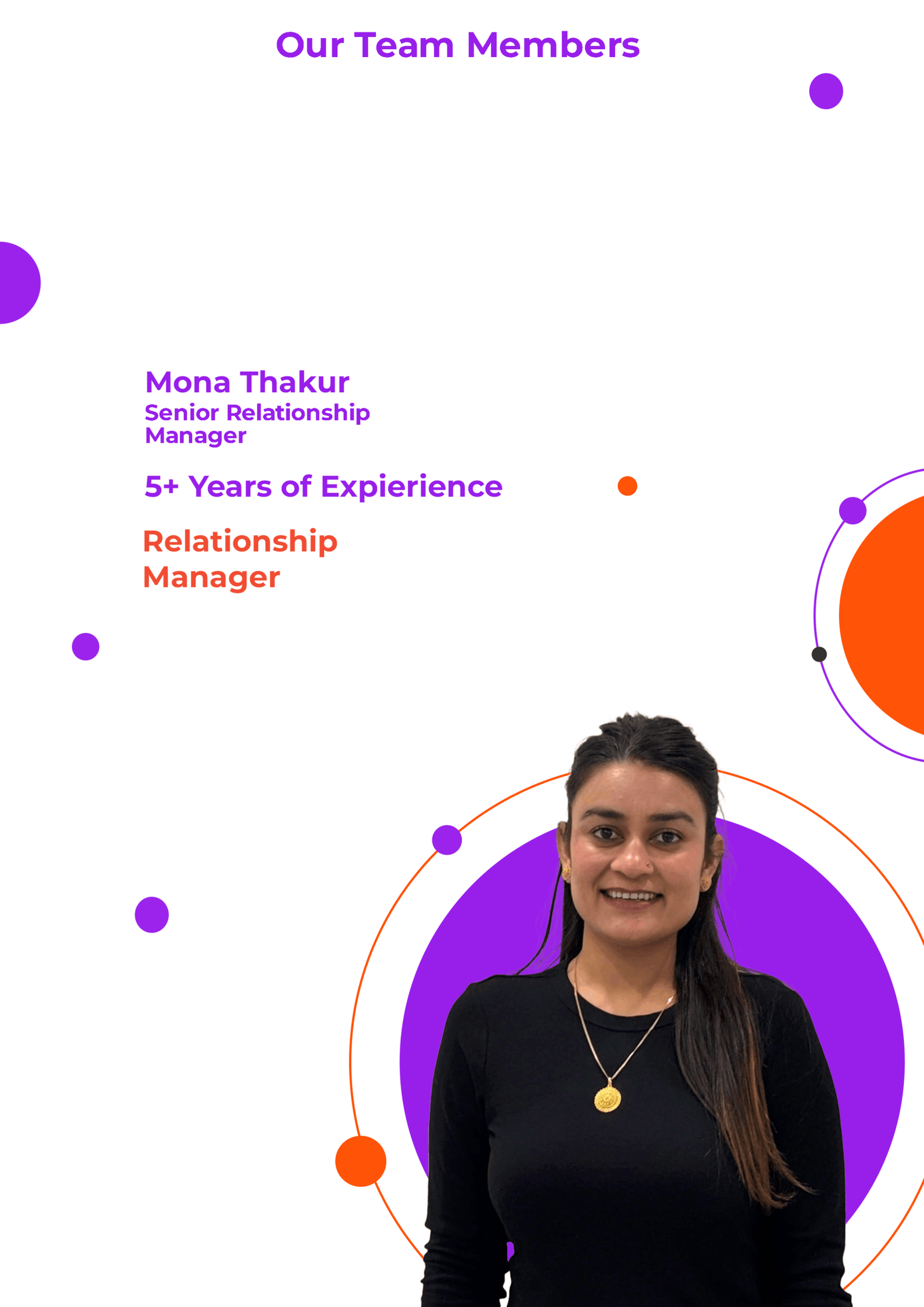 Mona Thakur — Senior Relationship Manager